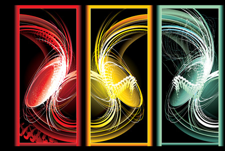neon triptychのイラスト素材