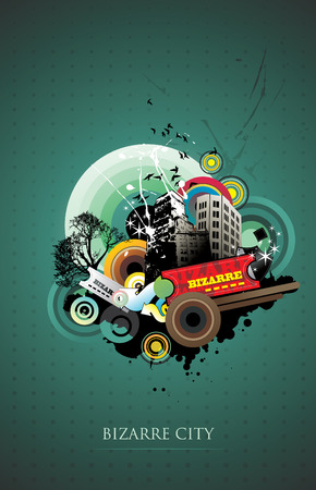 city chaosのイラスト素材