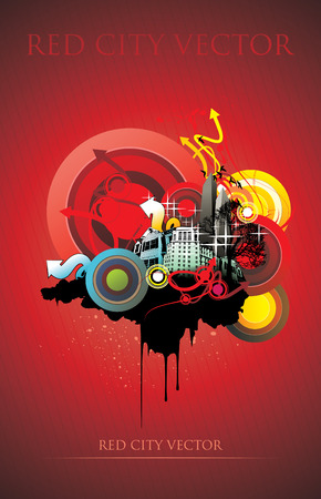 city chaosのイラスト素材