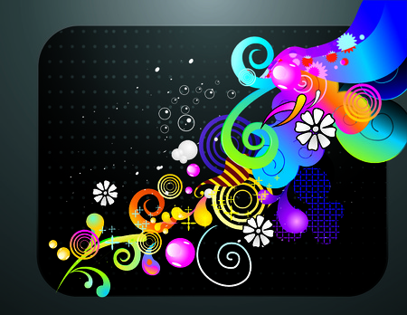 fantasy shapes and colorsのイラスト素材