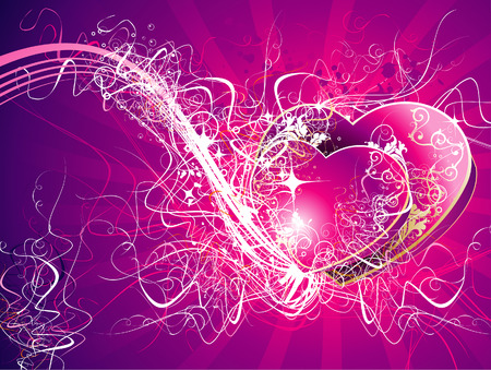 electric heartのイラスト素材