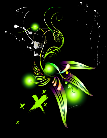 fantasy shapes and colorsのイラスト素材