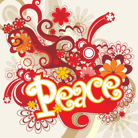 peace text vector illustrationのイラスト素材