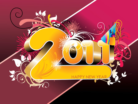 2011 new year celebration vector のイラスト素材