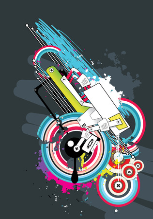 abstract art color vector illustration のイラスト素材