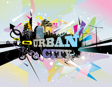 urban city vector illustrationのイラスト素材