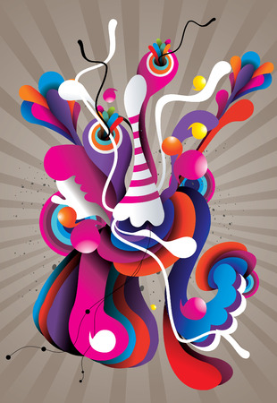 abstract color vector illustrationのイラスト素材