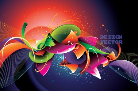 abstract shape vector illustrationのイラスト素材