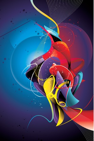 abstract shape vector illustrationのイラスト素材