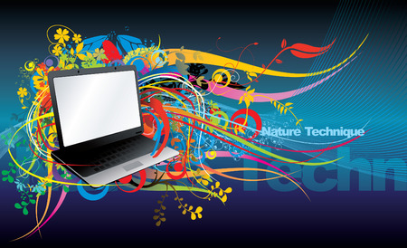 laptop computer vectorのイラスト素材