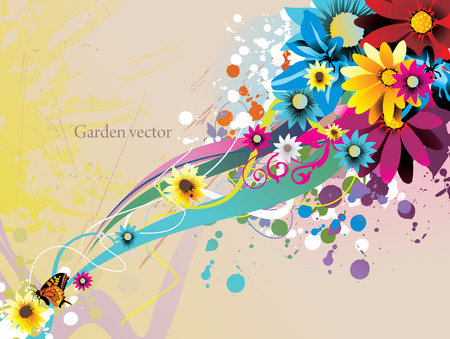 nature floral vector illustrationのイラスト素材