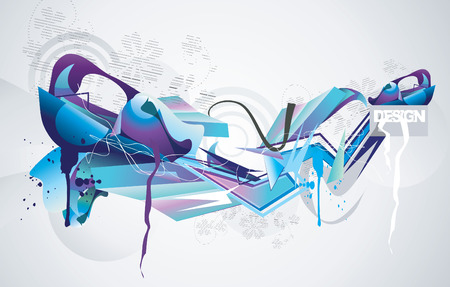 modern abstract shape vectorのイラスト素材