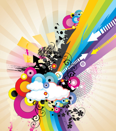 city abstract vector illustrationのイラスト素材