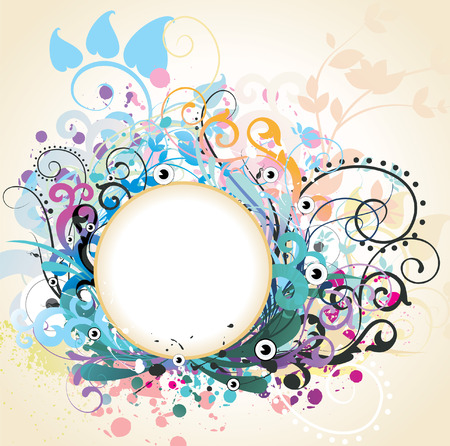 floral banner vector illustrationのイラスト素材