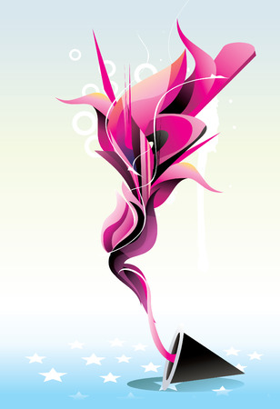 3d vector illustration geometryのイラスト素材