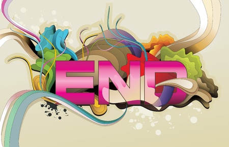 end  vector text compositionのイラスト素材