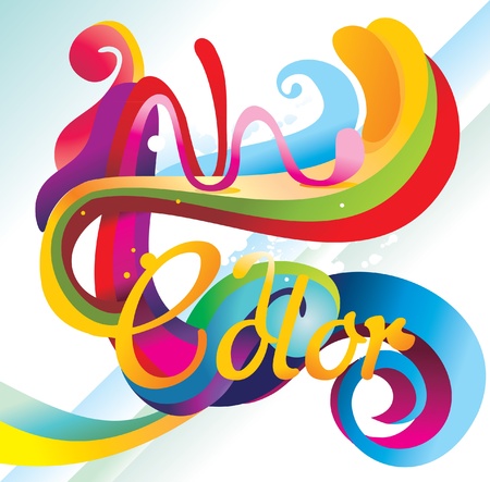 color text sample illustrationのイラスト素材