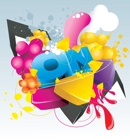 on color vector illustrationのイラスト素材