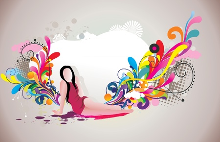fashion girl vectorのイラスト素材