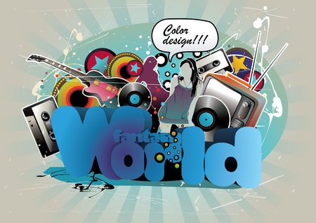 world illustrationのイラスト素材