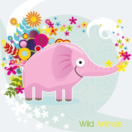elephant cartoon vector designのイラスト素材
