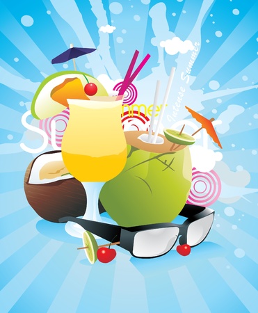 summer vacations vectorのイラスト素材
