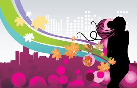 woman floral vector illustrationのイラスト素材