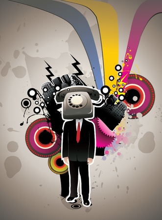 telephone man vectorのイラスト素材