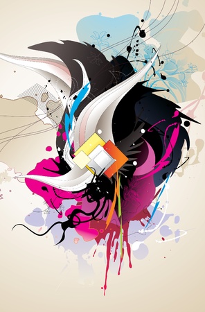 color modern grunge vectorのイラスト素材