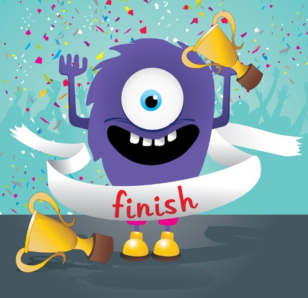 winner creature vectorのイラスト素材