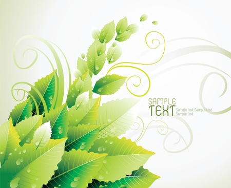 leaves backgroundのイラスト素材