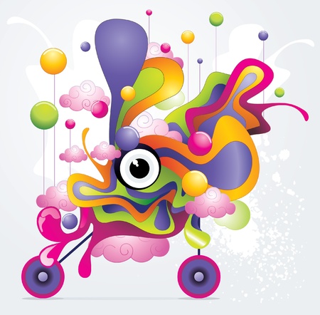 imagination color vector skyのイラスト素材