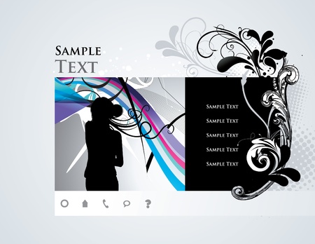 website floral vectorのイラスト素材