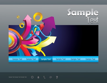 website color arrows vectorのイラスト素材