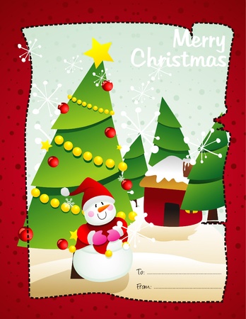 christmas card vectorのイラスト素材