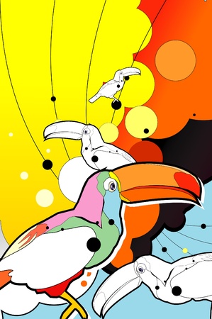 bird abstract designのイラスト素材