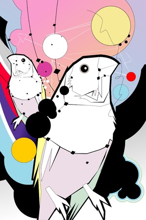 bird abstract designのイラスト素材