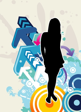 casual girl vectorのイラスト素材