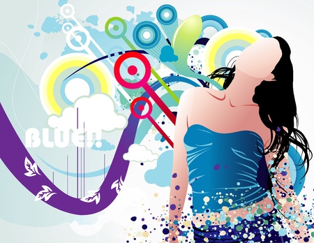 casual girl vectorのイラスト素材