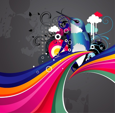 color bird vectorのイラスト素材