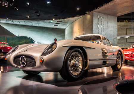 Photo made on June 25, 2017 - Mercedes-Benz Museum, Stuttgart, Germany - the 300 SLR racing car.のeditorial素材