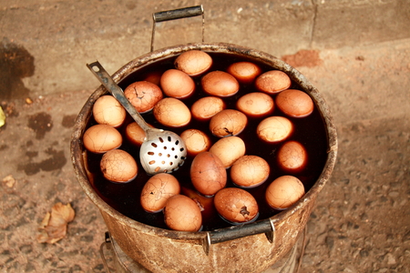 Chinese tea eggsの写真素材