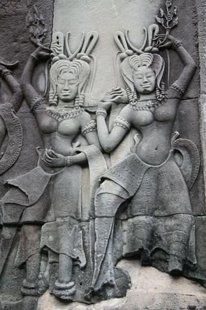 Detail in Angkor Wat
