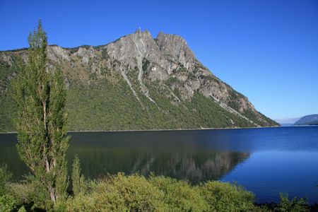 Lago Nahuel Huapi near Bariloche in north Patagonia, Argentinaの写真素材