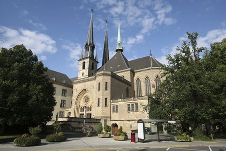 Cathedral of Luxembourgの写真素材