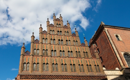 Altes Rathaus  old town hall  in the center of Hannover, Germany のeditorial素材