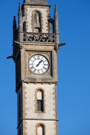 Clock tower of the Old Post Building in Ghent, a famous landmark of the third largest city of Belgium の写真素材