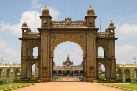 Palace of Mysore in India. This building was created more than 100 years ago, no property release is required.のeditorial素材