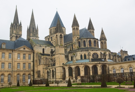Abbaye aux Hommes (Men's Abbey) in Caen, Calvados, Normandy, France.の写真素材