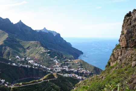 Landscape near Santa Cruz de Tenerife, in the North of Tenerife island, Canary islands, Spainの写真素材